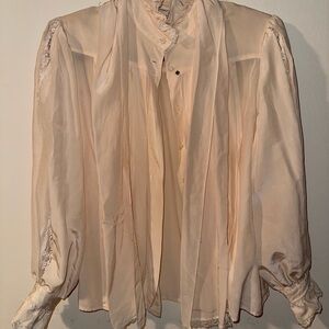 Lloyd Williams Silk Elegant Cream Women's Blouse